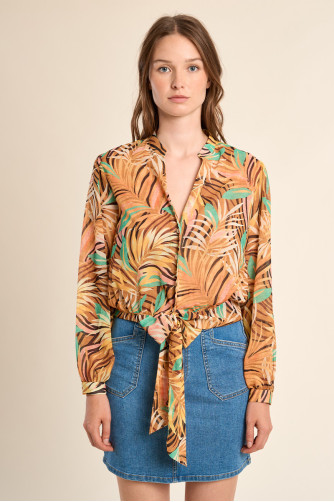 Printed shirt, knottable