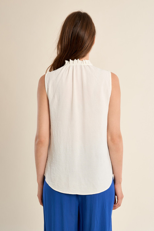 Sleeveless blouse top