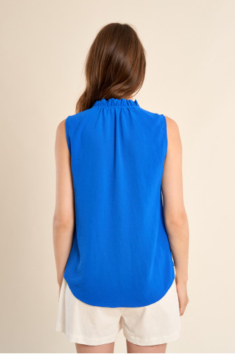 Top chemisier sans manches