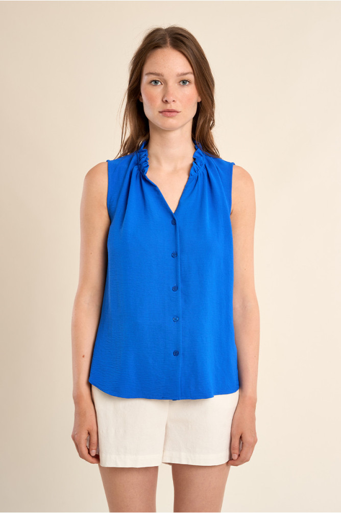 Top chemisier sans manches
