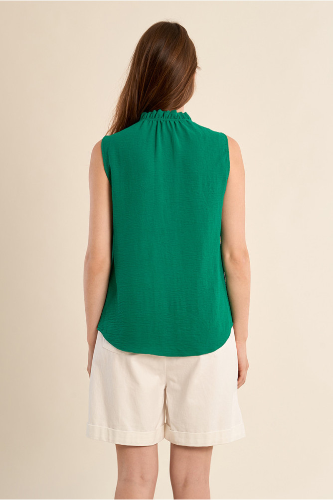 Top chemisier sans manches