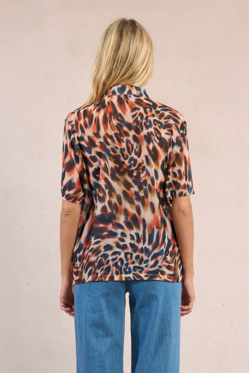 Chemisier à imprimé animalier