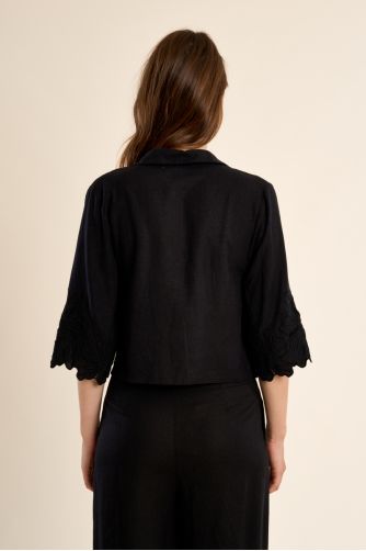 Chemisier crop, en coton