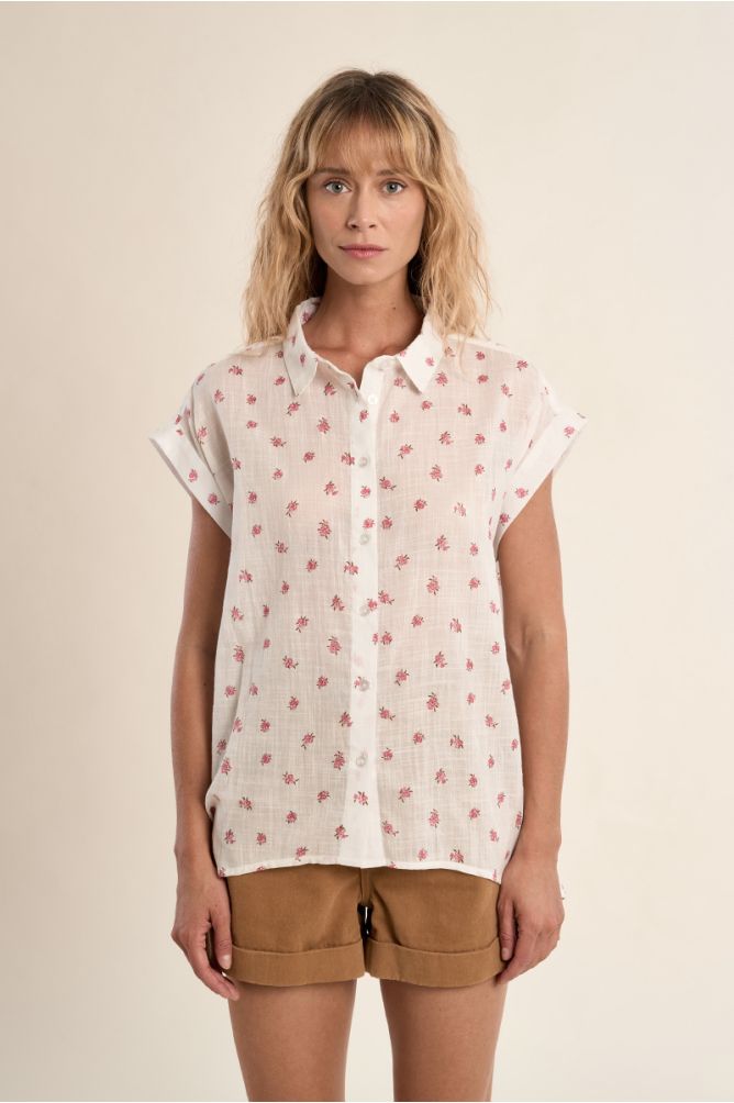 Cotton blouse, floral
