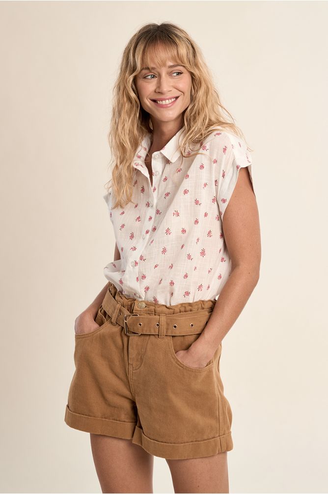 Cotton blouse, floral