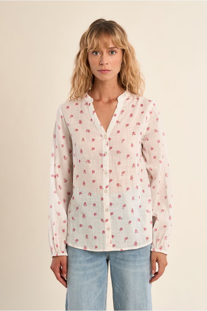Cotton blouse, floral