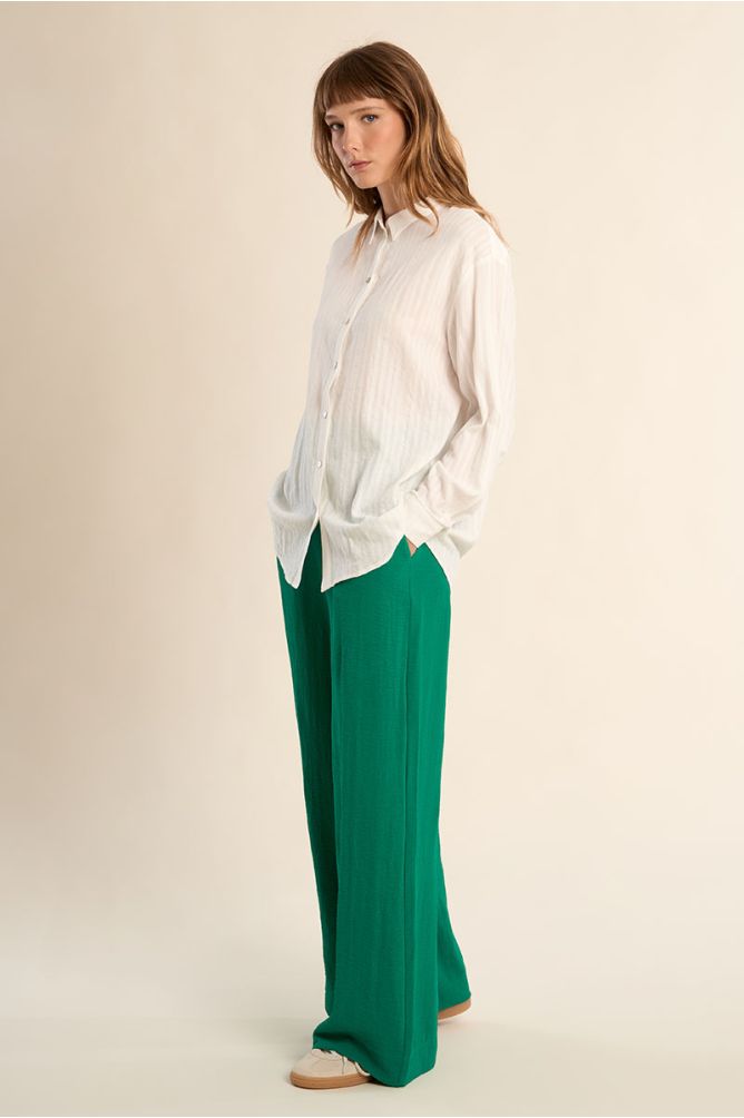 Chemise longue, rayée