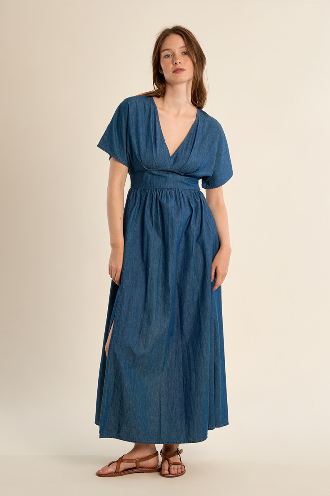 Robe longue en coton