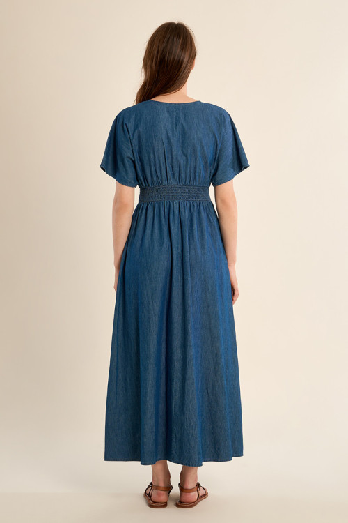 Robe longue en coton