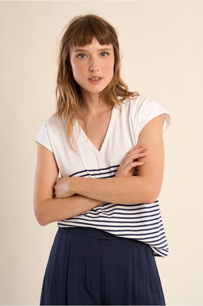 Top sans manches, rayé