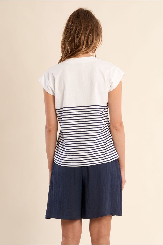 Top sans manches, rayé