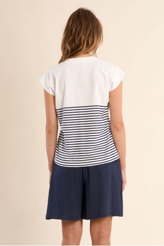 Top sans manches, rayé