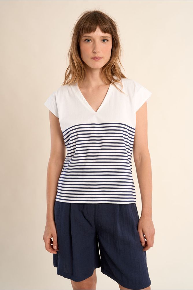 Top sans manches, rayé