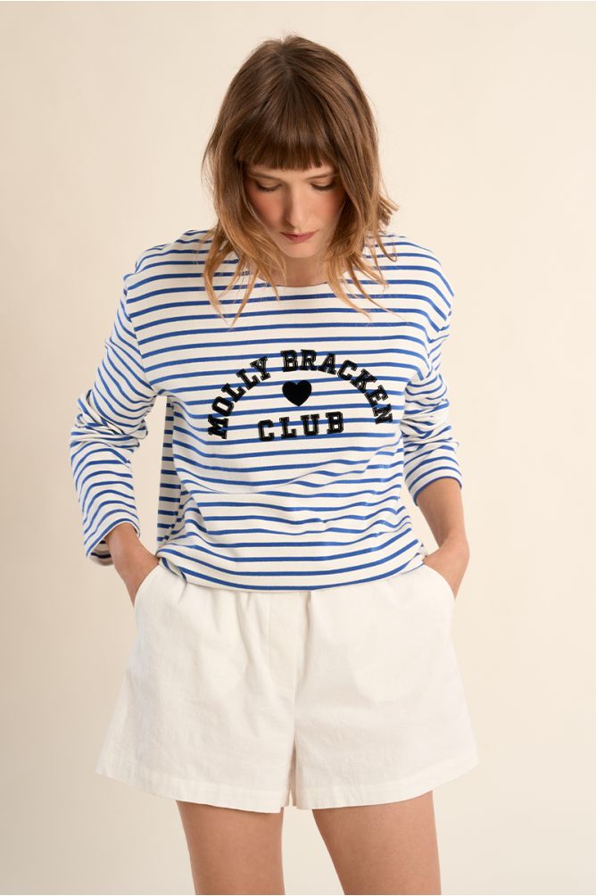 Long-sleeved T-shirt, striped