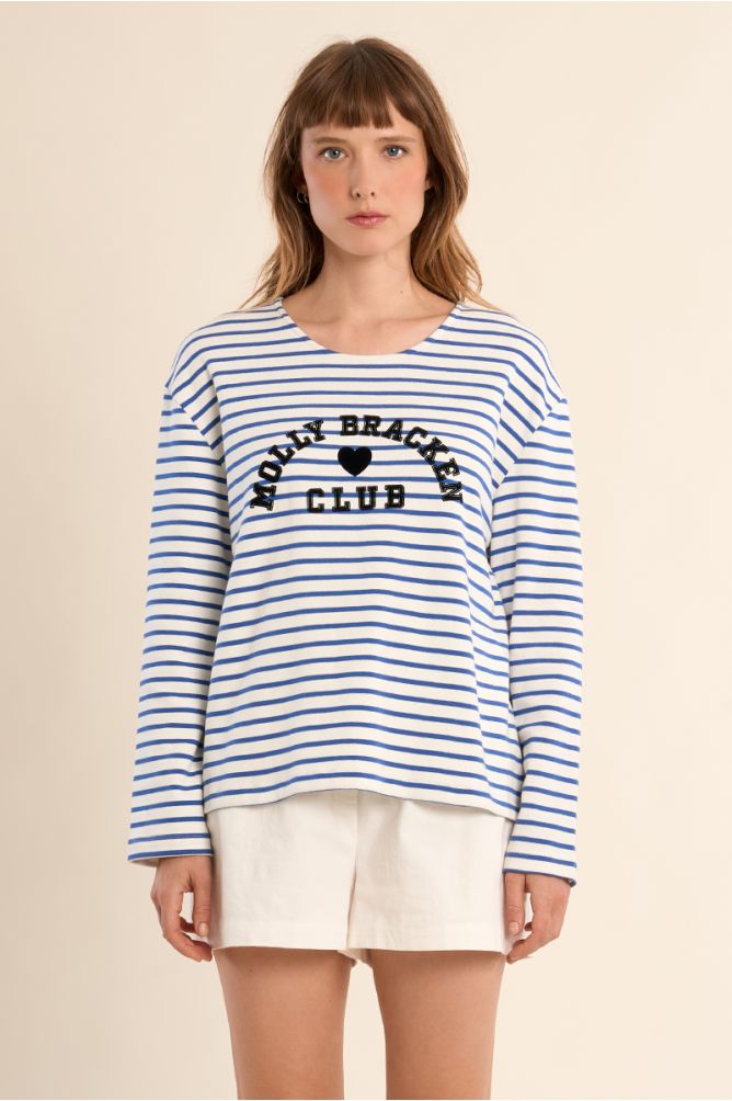 Long-sleeved T-shirt, striped