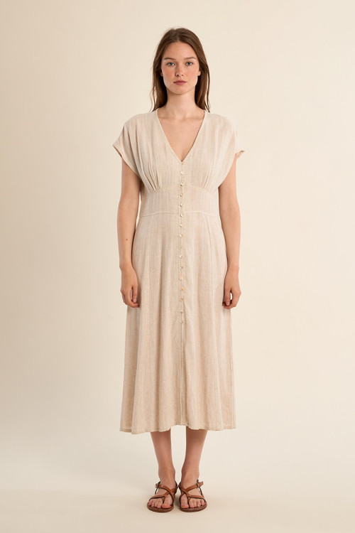 Midi dress, buttoned at the front