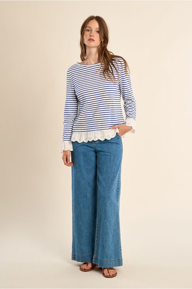 Long-sleeved cotton T-shirt