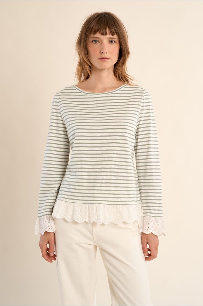 Long-sleeved cotton T-shirt