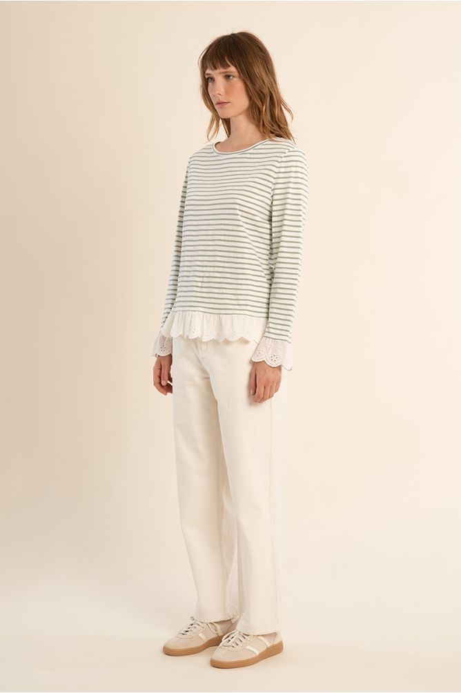 Long-sleeved cotton T-shirt