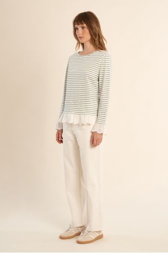 Long-sleeved cotton T-shirt