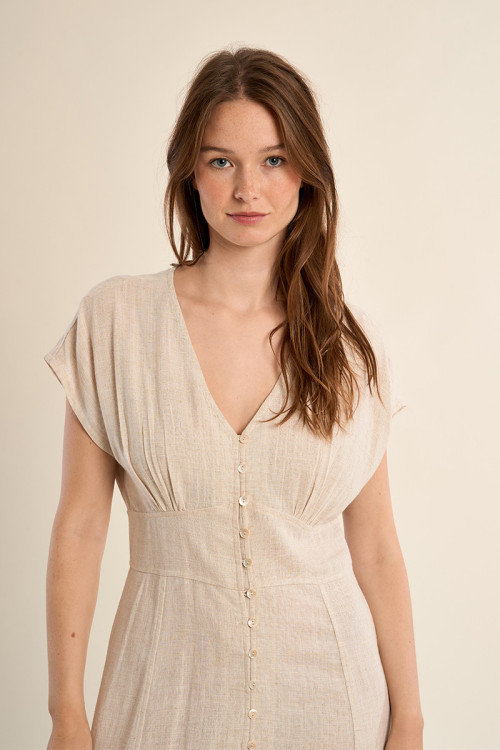 Midi dress, buttoned at the front