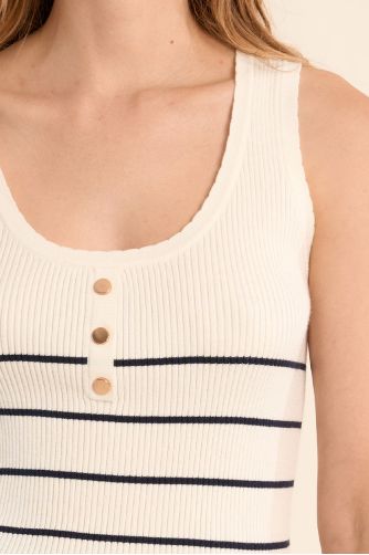 Ribbed sailor tank top