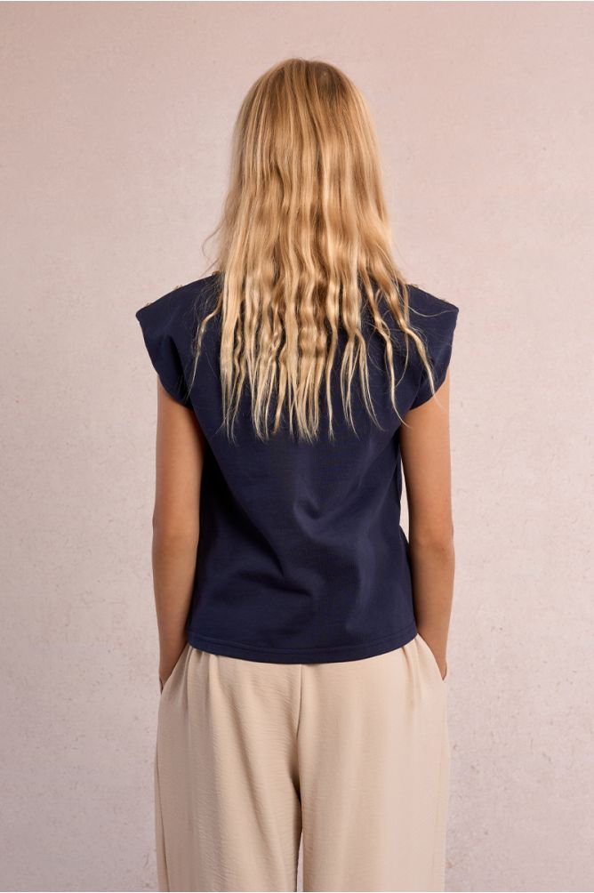 T-shirt à épaulettes