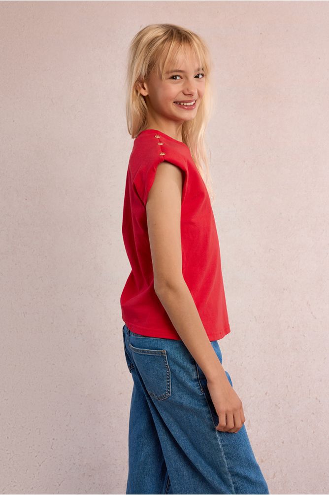 T-shirt à épaulettes