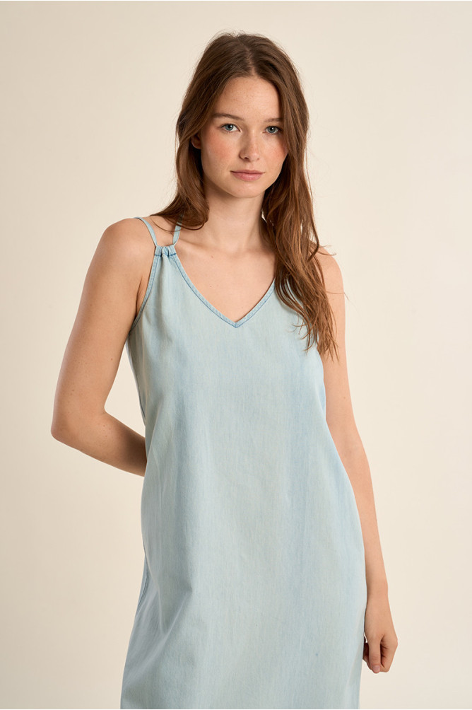 Robe longue, en lyocell