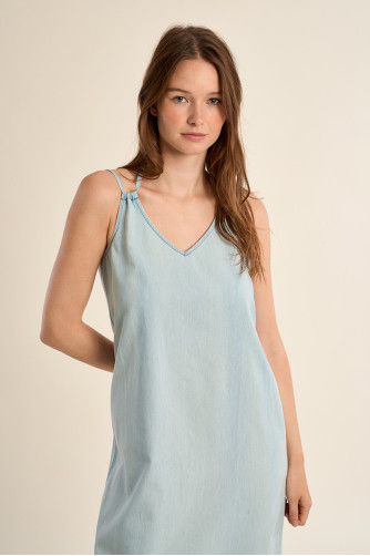 Robe longue, en lyocell