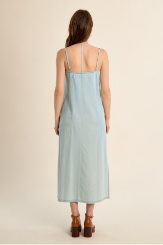 Robe longue, en lyocell