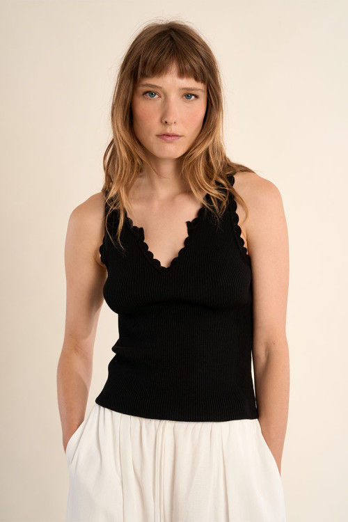 Ribbed knit tank top