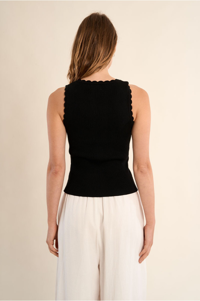 Débardeur en maille côtelée