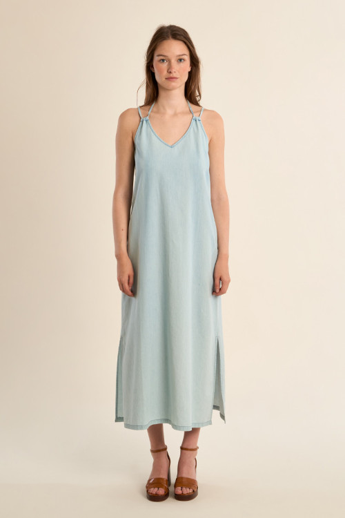 Long dress, in lyocell