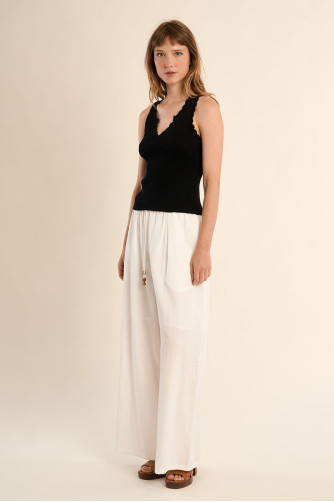 Débardeur en maille côtelée