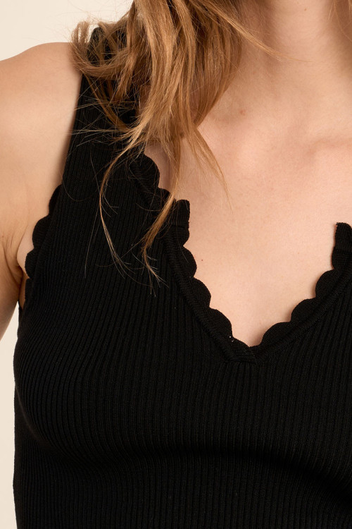 Ribbed knit tank top