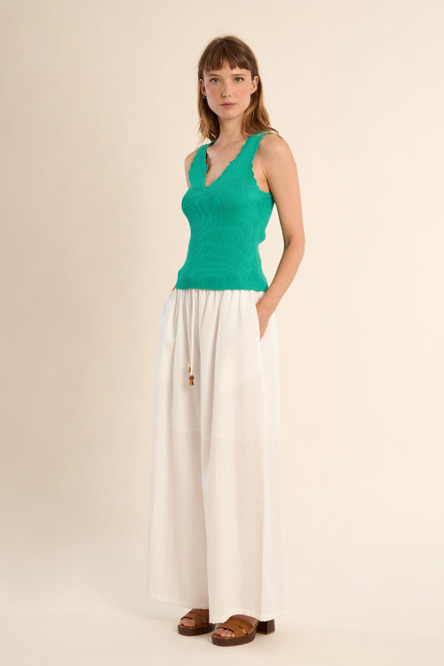 Ribbed knit tank top