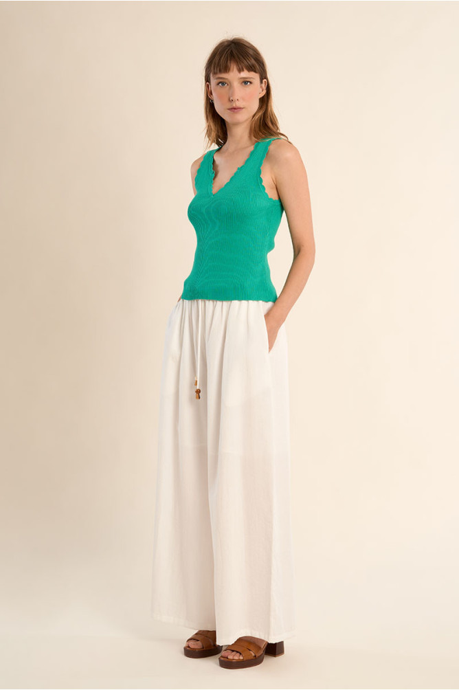 Ribbed knit tank top