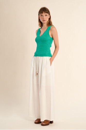 Débardeur en maille côtelée