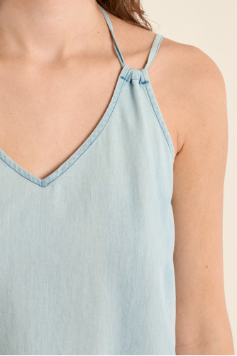 Robe longue, en lyocell