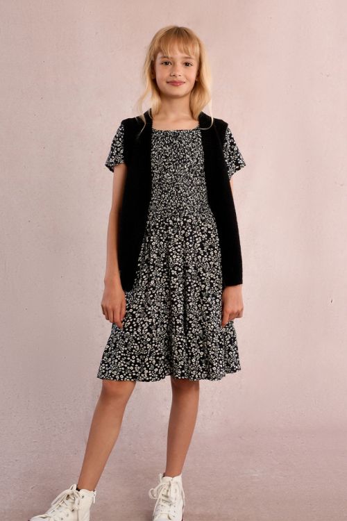 Robe à smocks fleuris