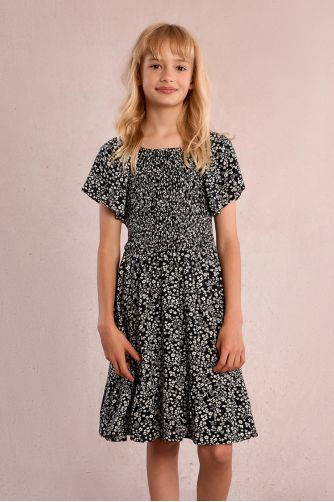 Robe à smocks fleuris