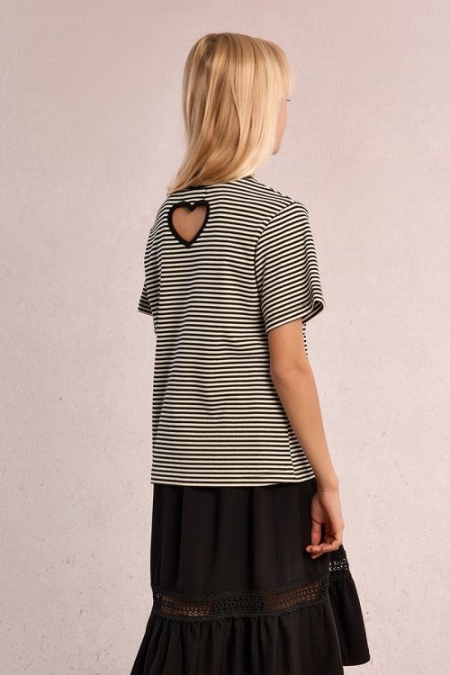 T-shirt rayé à cœur