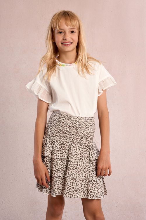 Ruffle sleeve T-shirt