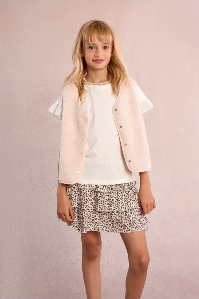 Ruffle sleeve T-shirt