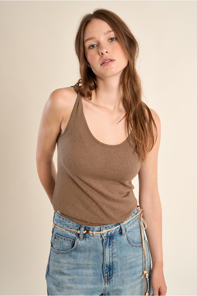 Basic terry cloth tank top