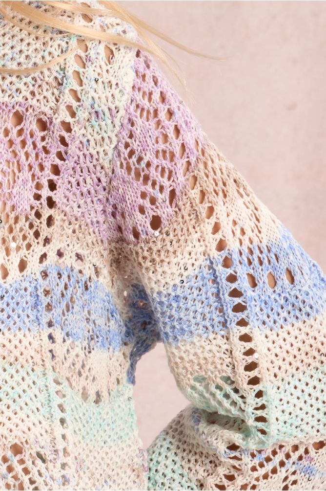 Pull tie-dye ajouré