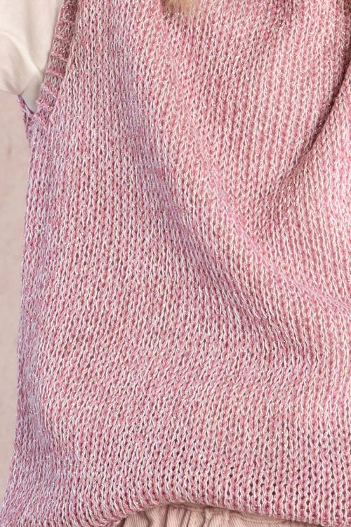 Jersey de niña de manga sisa, corte recto.