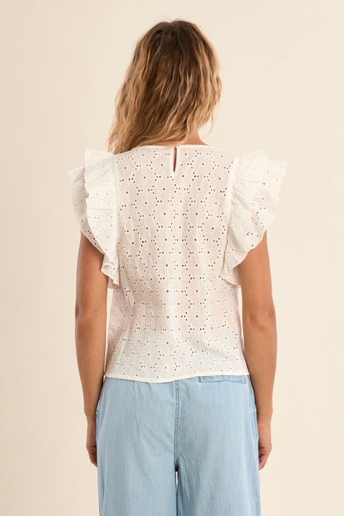 Cotton top, broderie anglaise