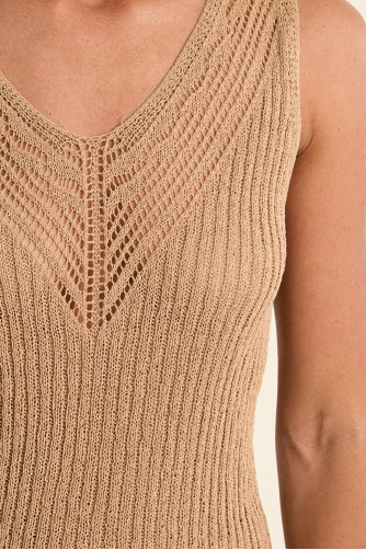 Débardeur en maille ajourée